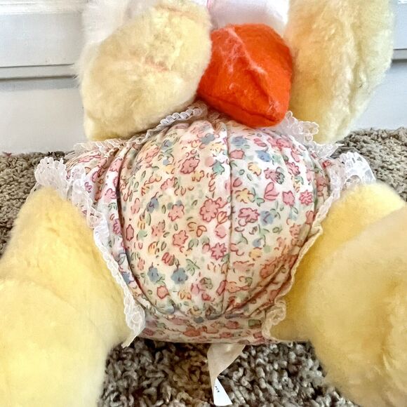 Vintage Liberty Bell Christmas Yellow Easter Bunny Rabbit Plush Stuffed Toy - Picture 9 of 14
